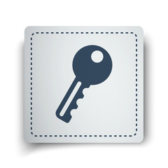 Black Key icon on white sticker