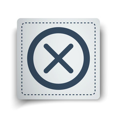 Obraz premium Black Cancel icon on white sticker