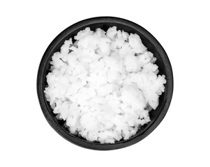 Rice in a cup isolated on white background.