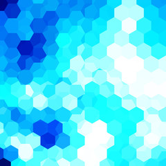 Fototapeta na wymiar abstract background consisting of blue hexagons