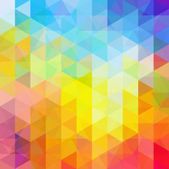 abstract background consisting of rainbow-colored triangles