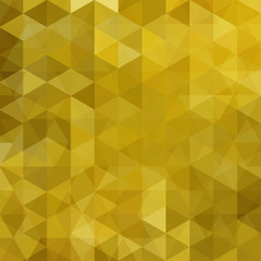 Abstract color mosaic background. Gold vector background