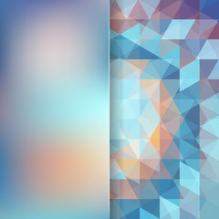 abstract background consisting of triangles and matt  glass