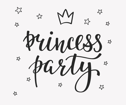Princess Party lettering quote typography
