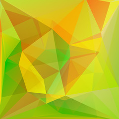 abstract background consisting of yellow, orange, green triangle