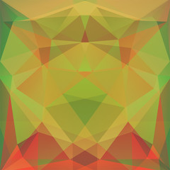 abstract background consisting of green, orange triangles