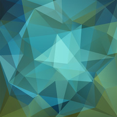 Obraz premium abstract background consisting of dark green, blue triangles