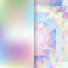 abstract background consisting of pastel triangles and matt  glass