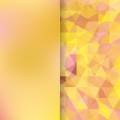 abstract background consisting of yellow triangles and matt  glass