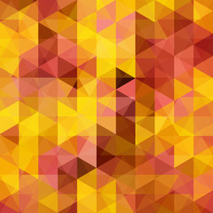 abstract background consisting of yellow, orange, brown triangle