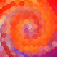 Fototapeta na wymiar abstract background consisting of red, pink, orange hexagons 
