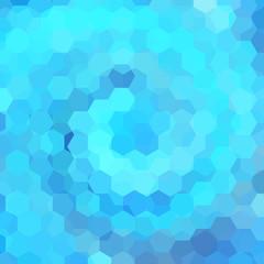 Fototapeta na wymiar abstract background consisting of blue hexagons twisted 