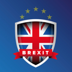 Brexit sign UK flag vector