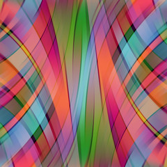 Colorful smooth light lines background. Pink, purple, red, green colors