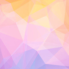abstract background consisting of orange, pink, violet triangles