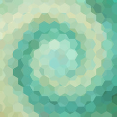 Fototapeta na wymiar abstract background consisting of green, beige hexagons, vector