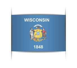 Flag of the state of Wisconsin.