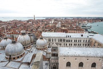 Fototapeta na wymiar Aerial views of Venice