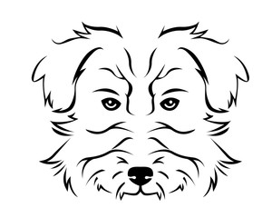 Dog Breed Line Art Logo - Fox Terrier