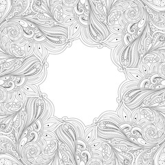 Vector Monochrome Floral Background