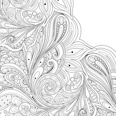 Vector Monochrome Floral Background