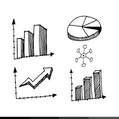 Freehand drawing charts Illustration design