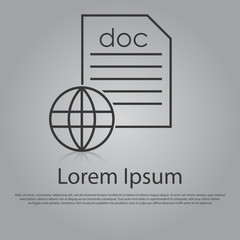 Vector icon of Online Documents concept