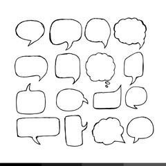 Speech bubble hand drawing illustration design