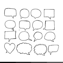 Speech bubble hand drawing illustration design