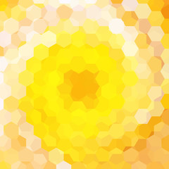 abstract background consisting of yellow hexagons, vector 