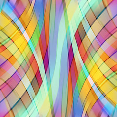 Colorful smooth light lines background. Yellow, red, green, brown colors