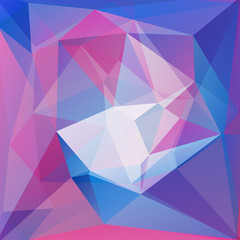 abstract background consisting of pink, blue triangles, vector 