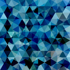 Fototapeta premium abstract background consisting of black, blue triangles, vector