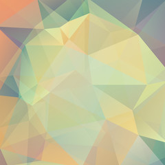 abstract background consisting of green, beige, yellow triangles