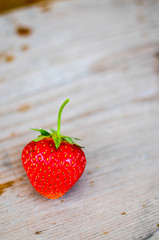 Strawberries on the wood backgrounds
