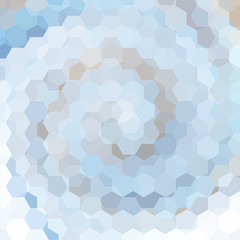 abstract background consisting of white, blue, gray hexagons