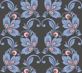 Vector Abstract elegance seamless pattern with floral background