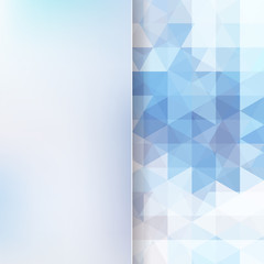 abstract background consisting of blue, white triangles 
