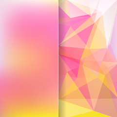 abstract background consisting of pink, yellow triangles