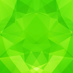Plakat abstract background consisting of green triangles
