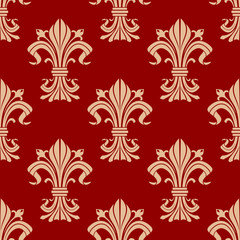 Victorian fleur-de-lis seamless pattern background