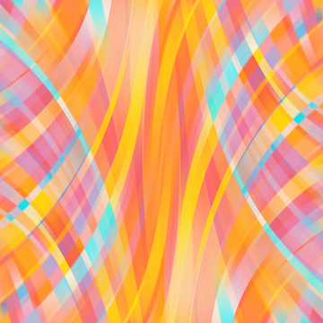 Colorful smooth light lines background. Yellow, orange, pink colщкы © tashechka