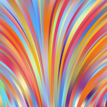 Colorful smooth light lines background. Red, orange, blue colors