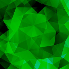 Fototapeta na wymiar abstract background consisting of green, black triangles