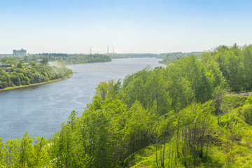 The river Volkhov near the village Semenkovo, Russia, Leningrad region