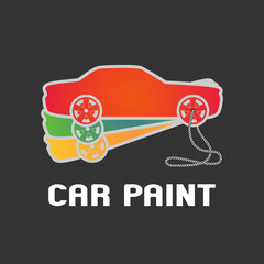 Car paint vector logo template, badge, icon, symbol, design element