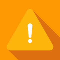 Warning sign. Vector flat illustration.