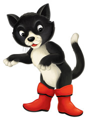 Cartoon cat - isolated - illustration for the children