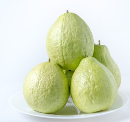 guava fruit isolated on white background
