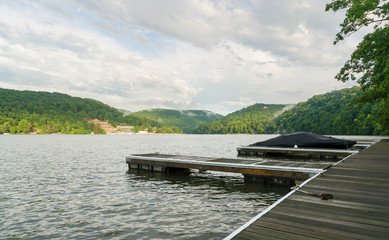 Boat dock on Cheat Lake Morgantown